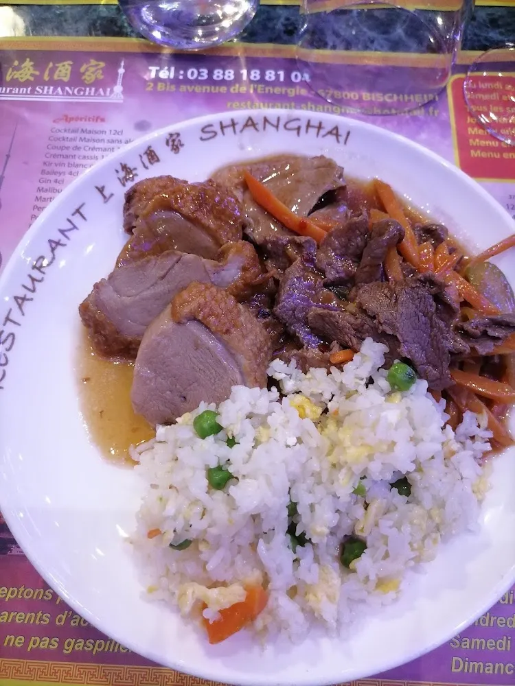 Canard Laqué Bœuf Piquant Riz Cantonnais